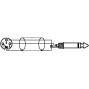 MICROFOON-KABEL 6M XLR 6,3-mm mono plug