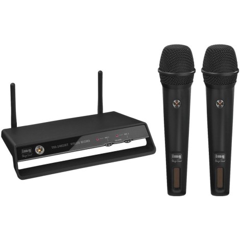 Digital wireless 2-channel PLL microphone system, 2.4 GHz TXS-2402SET - Conjuntos-de-micrófonos-inalámbricos