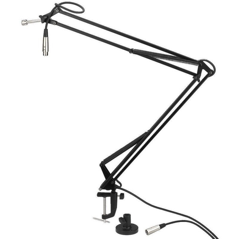 Swivel arm microphone stand, for mounting onto a desk Home studio and Broadcast Studio