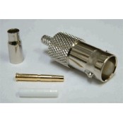 Conector reto BNC-Female Crimp RG174 (10 peças) - Conectores Coaxiais