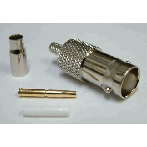 BNC-Female Crimp recht connector. RG174 (10 stuks) - Conectores coaxiales