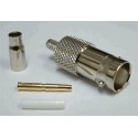 BNC-Female Crimp inline connector RG174 (10 pieces)