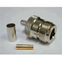 N-Connector Female Crimp voor RG58 (10 stuks)