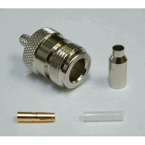 N-Connector Female Crimp voor RG174 ( 10 stuks) - Connecteurs coaxiaux