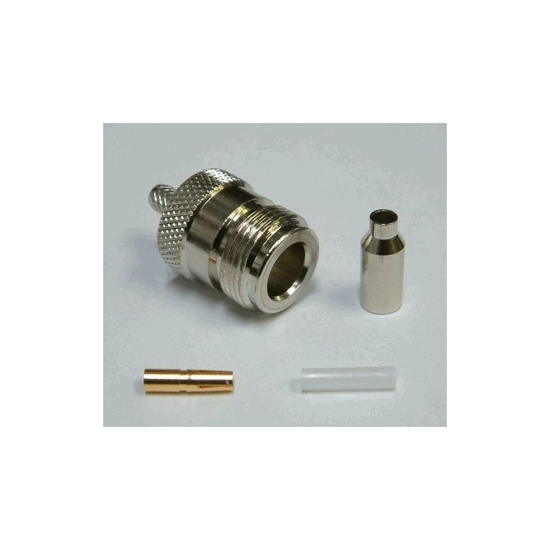 N-Connector Female Crimp voor RG174 ( 10 stuks)