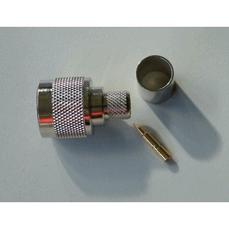 N-Connector Male Crimp voor LMR400 / RG213 / CLF400 (10 stuks) - Connettori Coassiali