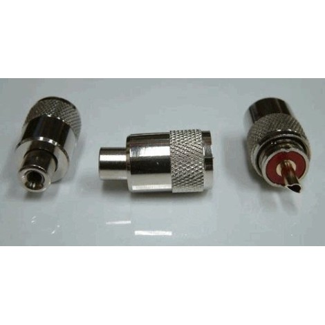PL259 / UHF-Male twist-on voor RG58 (10 stuks) - Conectores coaxiales