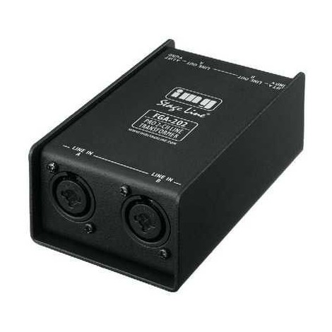 IMG-Stage Line Professional 2-channel line transformer - Monacor Audio-Processor