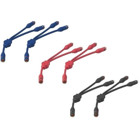 RCA Audio Y Cable Adapter CBA-30 Blauw, Rood, Zwart - Câbles RCA