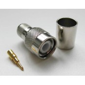 Conector de crimpagem macho TNC para LMR400 Aircom+ H1000 CLF400 CELF400 (10 peças) - Conectores Coaxiais