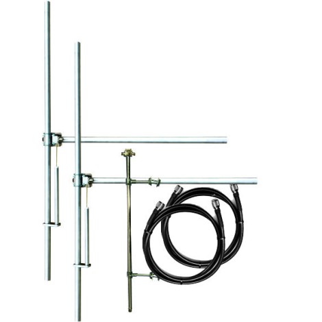2  bays antenna system, broadband JJT-500- 2 - Gekoppelde Antennes 