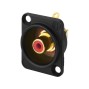 NEUTRIK RCA panel jacks, in a D series XLR panel ( 10 stuks ) (NF-2DB2)