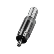 Connettori plug-in T-700 RCA cromati (10 pezzi) - Jack plug-in RCA