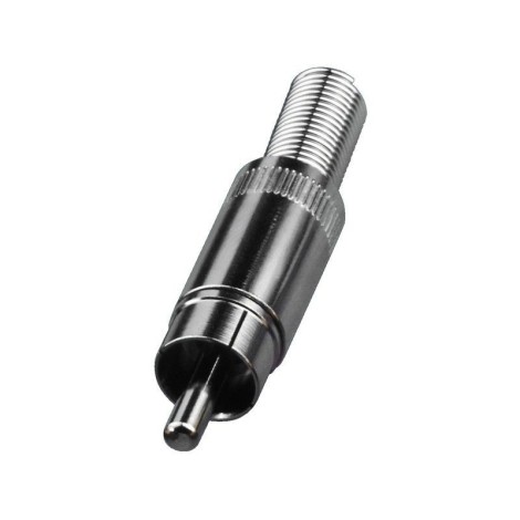 T-700 RCA Plug-In Connectors Chromium-plated (10 stuks) - Jack plug-in RCA