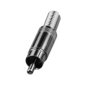 T-700 RCA Plug-In Connectors verchroomd (10 stuks) - RCA pluggen jacks