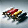 T-700G/GE RCA Plugs Red |White | Black | Yellow(10 stuks)