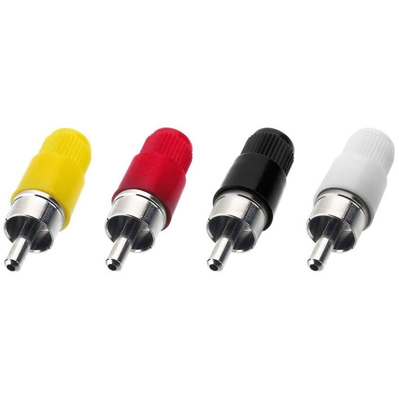 RCA Plugs Red |White | Black | Yellow(10 pieces)