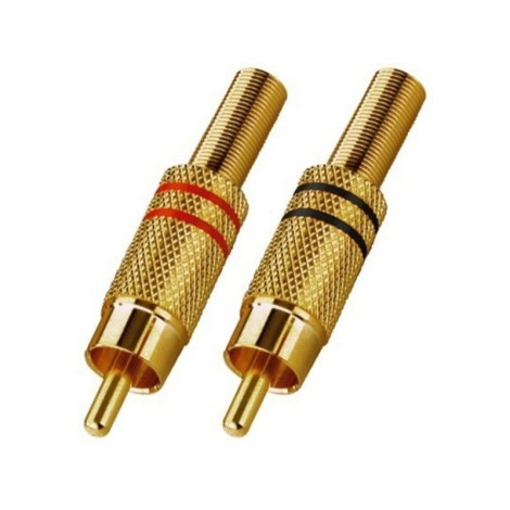 T-707GLC RCA Plug-In Connectors gold-plated body - Conectores pluggen RCA