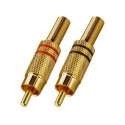 T-707GLC RCA Plug-In Connectors vergulde lichaam - RCA pluggen jacks