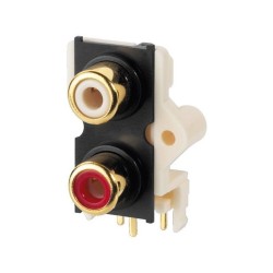 RCA panel print jacks Gold-plated contact T-720G (10 stuks)