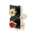 RCA paneel printplaat jacks Vergulde contact T-720G (10 stuks) - RCA pluggen jacks