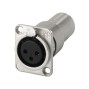 NEUTRIK XLR feed-through panel connectors, 3 poles NA-3FDM (NA-3FDM)