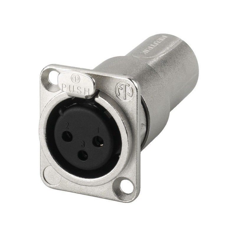 NEUTRIK XLR feed-through panel connectors, 3 poles NA-3FDM