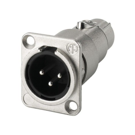 NEUTRIK XLR feed-through panel connectors, 3 poles NA-3MDF - Conectores XLR no pluggen