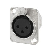 Connecteurs de panneau NEUTRIK XLR, 3 pôles NC-3FDL1 ( 10 pièces ) - Connecteurs et fiches XLR