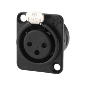 Connecteurs de panneau XLR NEUTRIK, 3 pôles NC-3FDL1BAG ( 10 pièces ) - Connecteurs et fiches XLR