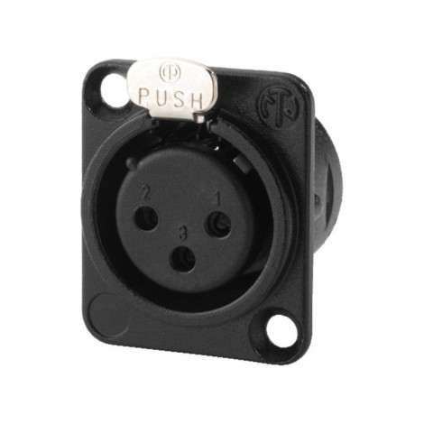 NEUTRIK XLR panel connectors, 3 poles NC-3FDL1BAG ( 10 stuks ) (NC-3FDL1BAG) - XLR connectors en pluggen