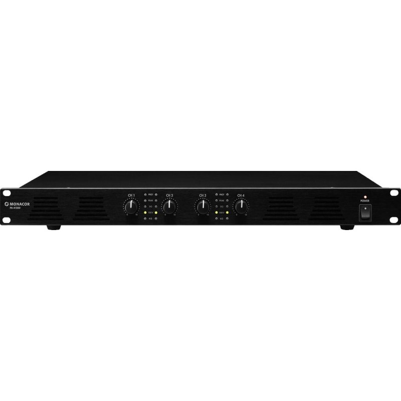 Monacor PA-4120D 4-channel class D PA power amplifier