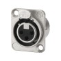 NEUTRIK XLR panel connectors, 3 poles NC-3FDLX ( 10 stuks ) (NC-3FDLX)