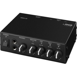 Compact 3-channel stereo line mixer