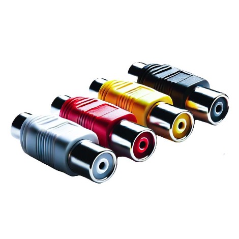 T-702G RCA line pluggen Rood | Wit | Zwart | Geel (10 stuks) - Conectores RCA