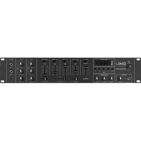 6-Kanaals Stereo Mixer voor DJ & PA - Monacor Mezcladores de estudio
