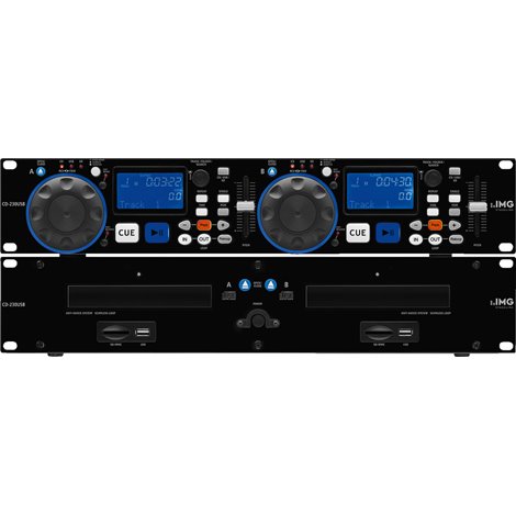 Dual DJ CD MP3 speler USB SD rack 19 inch - CD DJ |MP3 | Flash Studio e reprodutores de palco