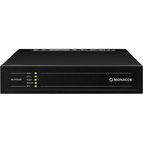 PA-4125DX 4-Zone Multifunctionele Class D Versterker met DSP - Monacor versterkers