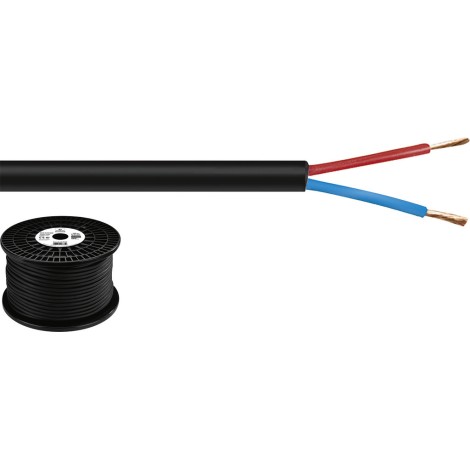 Monacor SPC-525/SW Lautsprecherkabel Schwarz 2x 2.5mm²