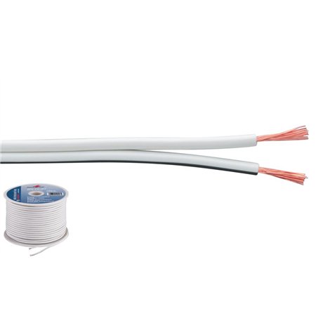 Monacor SPC-75/WS Luidsprekerkabel 2 x 0.75 mm² 100 m STANDAARD KWALITEIT