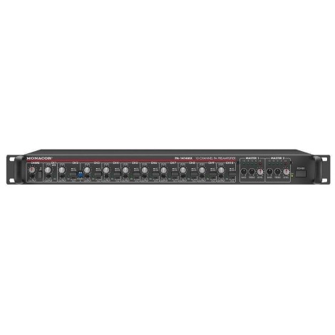 Monacor 10 kanaals versterker model PA-1414MX - Monacor versterkers